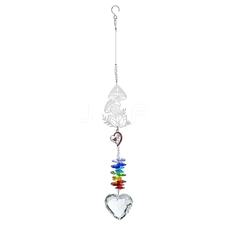 Heart Glass Suncatcher for Windows Rainbow Maker PW-WGC708C-02-1