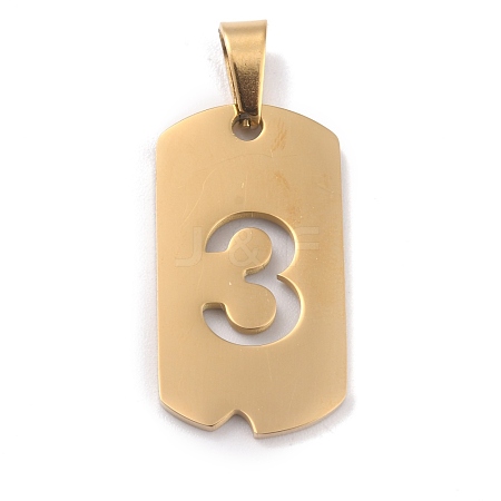 Ion Plating(IP) 304 Stainless Steel Pendants STAS-O127-D03-1