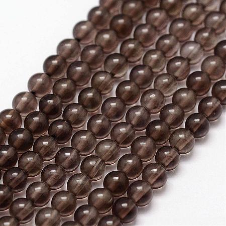 Natural Smoky Quartz Beads Strands G-N0195-02-3mm-1