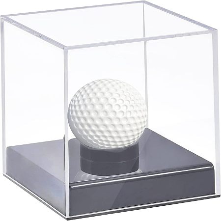 Square Transparent Acrylic Baseball Display Case CON-WH0092-19-1