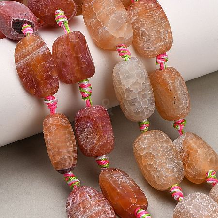 Natural Weathered Agate Beads Strands G-A321-P02-02-1