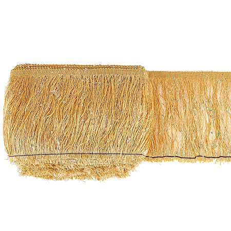 Paillette Tassel Polyester Ribbon Trim OCOR-WH0078-145C-1