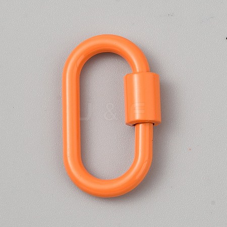 Baking Paint Alloy Screw Locking Carabiners LS-FIND-WH0366-078D-1