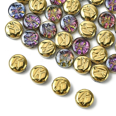 Electroplate Glass Beads EGLA-YW0005-01K-1