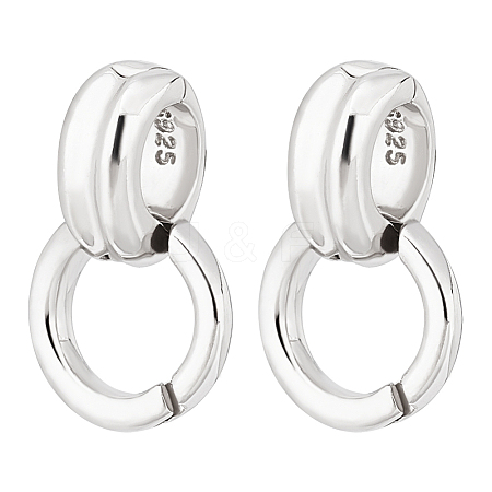 2Pcs 925 Sterling Silver Pendant Bails STER-PH0002-34-1