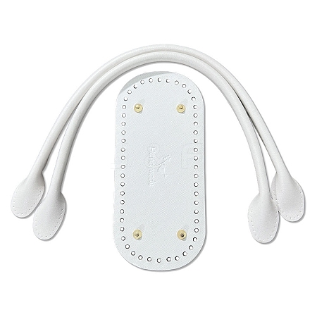 PU Leahter Knitting Crochet Oval Bags Bottom and Bag Handles PW-WGDBD8B-16-1