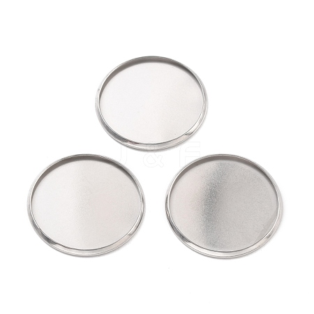 316 Surgical Stainless Steel Cabochon Tray Settings STAS-I187-06B-P-1