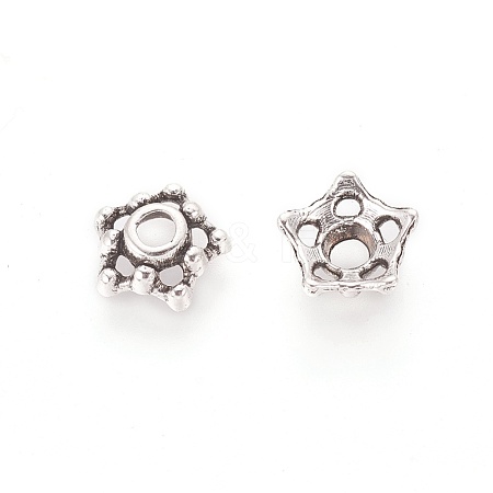 Tibetan Style Alloy Bead Caps LF0824Y-NF-1