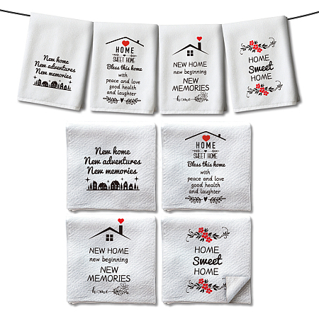 4Pcs 4 Styles Microfiber Cleaning Cloth AJEW-WH0645-007-1