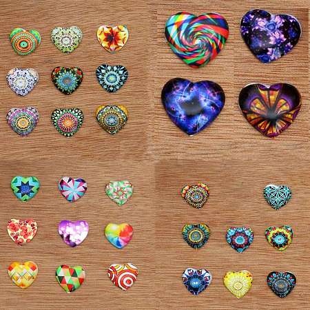 Glass Cabochons GLAA-WH0025-55-1