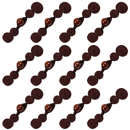 12Pcs Polyester Resin Cheongsam Buckle for Chinese Formal Dress DIY-CY0001-86D-1
