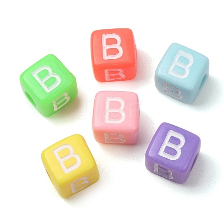 Opaque Acrylic European Beads AC-CBA7A73-01B-1