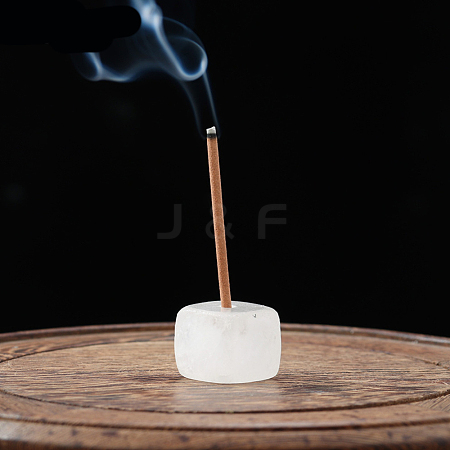 Natural Quartz Crystal Incense Burners DJEW-PW0012-125A-1