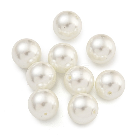 Baking Paint Pearlized Glass Pearl Round Beads HY-S004-01B-1