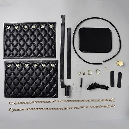 DIY Knitting Crochet PU Leather Bucket Bags DIY-WH0656-05A-1