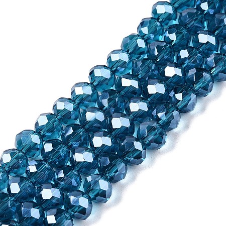 Electroplate Glass Beads Strands EGLA-A044-T6mm-A27-1