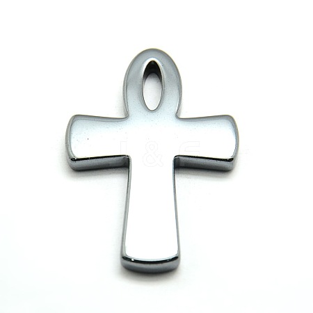 Grade AA Non-Magnetic Synthetic Hematite Pendants G-F162-09-1