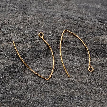 Real 18K Gold Plated Sterling Silver Earring Hooks STER-K015-H1040-01G-1