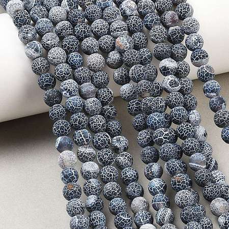 Weathered Agate Beads Strand G-E403-79-6mm-1