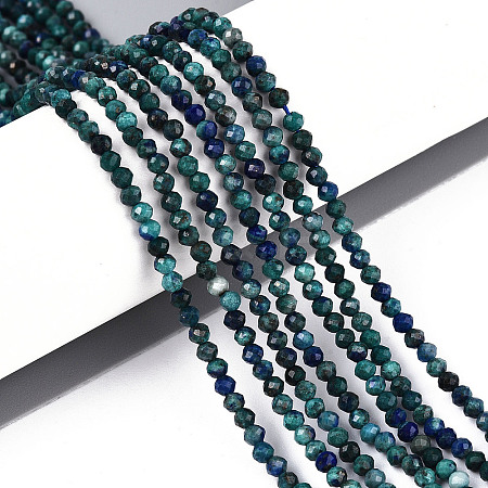 Natural Chrysocolla and Lapis Lazuli Beads Strands G-T143-15-1