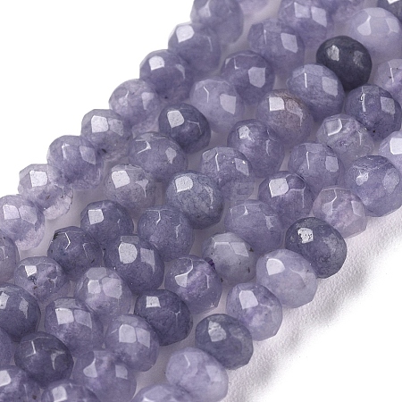 Dyed Natural Malaysia Jade Rondelle Beads Strands X-G-E316-2x4mm-33-1
