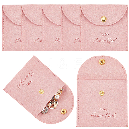 10Pcs Velvet Pouches with Snap Button ABAG-SP0001-42C-1