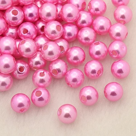 Imitation Pearl Acrylic Beads PL611-4-1