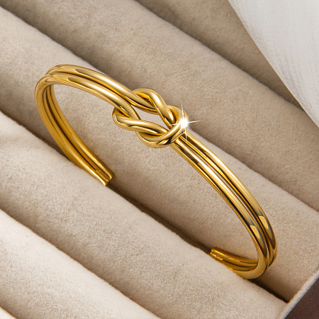 304 Stainless Steel Open Cuff Bangles WG83596-03-1