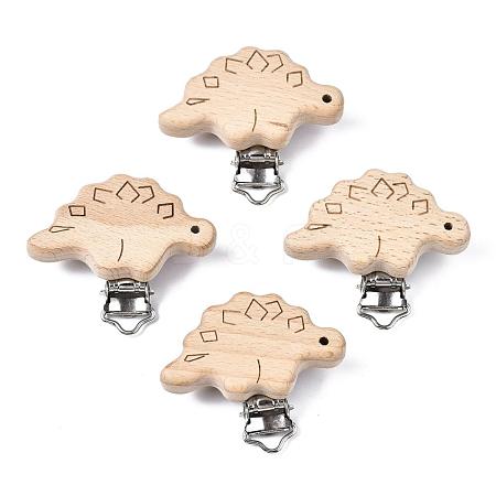 Beech Wood Baby Pacifier Holder Clips WOOD-T015-22-1