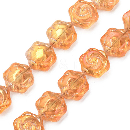 Electroplate Glass Beads Strands EGLA-N008-018-A04-1