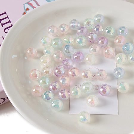 Opaque Acrylic European Beads OACR-F010-12-1