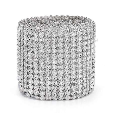 13 Rows Plastic Diamond Mesh Wrap Roll DIY-L049-02-1