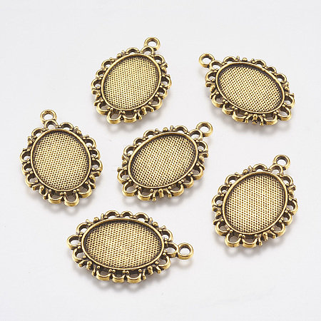 Tibetan Style Pendant Cabochon Settings LS-TIBE-A19753-AG-LF-1