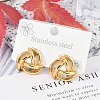 304 Stainless Steel Swirl Stud Earrings EJEW-M070-12G-1