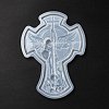 Cross DIY Jewelry Plate Silicone Molds DIY-P074-03-4