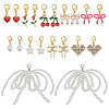 10 Styles Alloy Enamel/Rhinestone/Resin Imitation Pearl Shoe Charms AJEW-OC0015-30-1