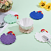5Pcs 5 Colors Polyester Coasters AJEW-WR0003-86B-4