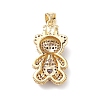 Brass Micro Pave Cubic Zirconia Pendants KK-M240-09-4