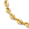 Ion Plating(IP) 304 Stainless Steel Coffee Bean Chain Bracelets for Women or Men X-BJEW-A019-01G-2