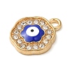 Alloy Enamel Rhinestone Glass Pendants ENAM-U003-02G-08-2