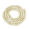 Anti-Tarnish Dyed Rondelle Glass Beads Strands EGLA-T021-3mm-17-09-2
