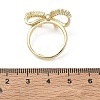 Brass & Clear Cubic Zirconia Finger Rings CU-CBA7E55-08G-5