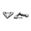 Tarnish Resistant 304 Stainless Steel Triangle Huggie Hoop Earrings STAS-H156-02B-P-2