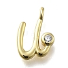 Brass Micro Pave Cubic Zirconia Pendants KK-B132-12G-U-1
