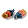 Polycotton Tassel Pendant Decorations GLAA-K060-07KCG-11-2