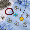 CHGCRAFT 30Pcs 5 Styles Alloy Open Back Bezel Pendants FIND-CA0008-59AB-5