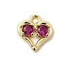 Brass Micro Pave Cubic Zirconia Pendants KK-L258-11G-05-1