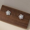 925 Sterling Silver Flower Stud Earrings EJEW-Q030-03S-2