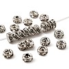 Rack Plating Brass Crystal Rhinestone Rondelle Space Beads RB-D303-P-1