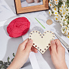 DIY Heart Wood Knitting Loom Kits DIY-CY0003-10B-3